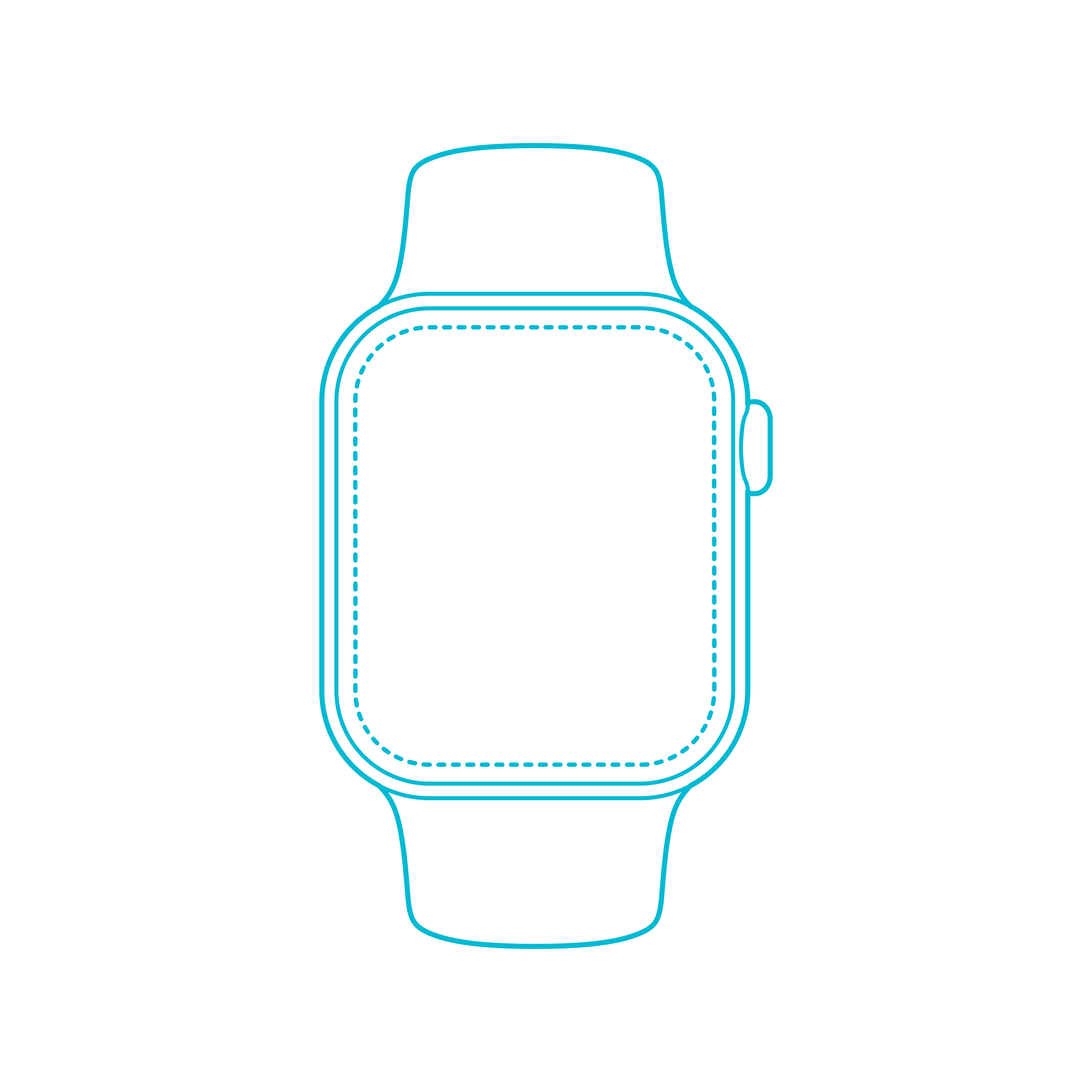 Digital Smart Watches Apple Watch Series 8 45Mm Editable Svg Line Art Free Vectors